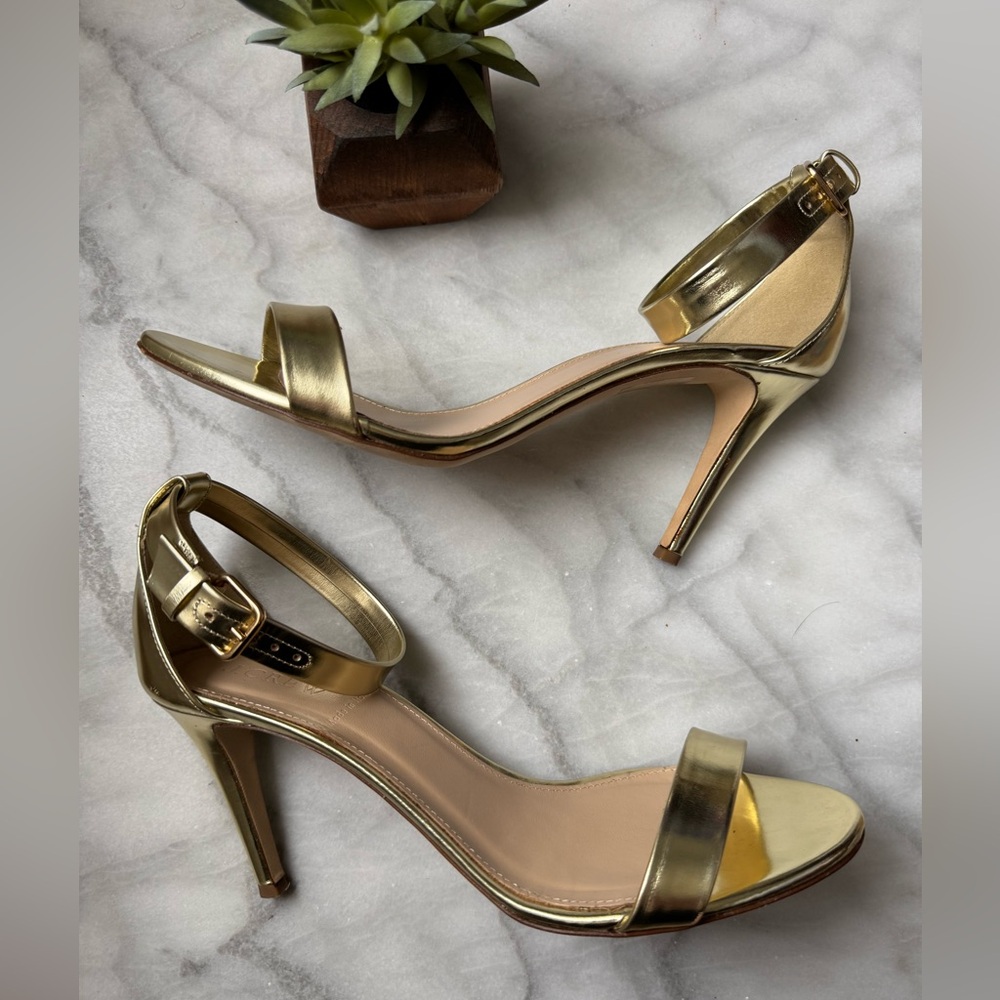 J. Crew Mirror Metallic High Heel Sandals